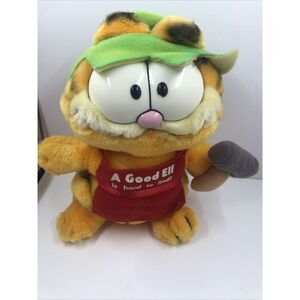 Garfield plush  "A Good Elf is Hard to Find" Santa's Helper Cat Plush.Vtg.No Tag